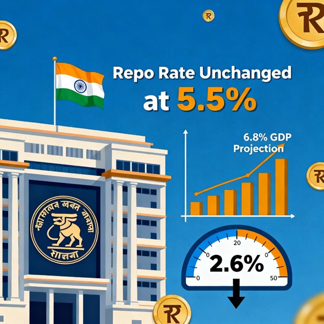 RBI Keeps Rates STEADY at 5.5%. GDP Growth JUMPS 6.8%